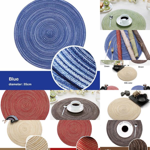 round cotton yarn placemat western food mat non-slip heat insulation for home l standing supplies 4 n8btw
round cotton yarn placemat western food mat non-slip heat insulation for home l standing supplies 4 n8btw