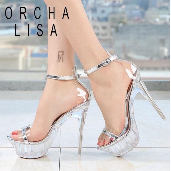 orcha lisa new 2021 women sandals open toe 14cm high thin heels platform buckle transparent stylish cool model club party1, Black
orcha lisa new 2021 women sandals open toe 14cm high thin heels platform buckle transparent stylish cool model club party1, Black