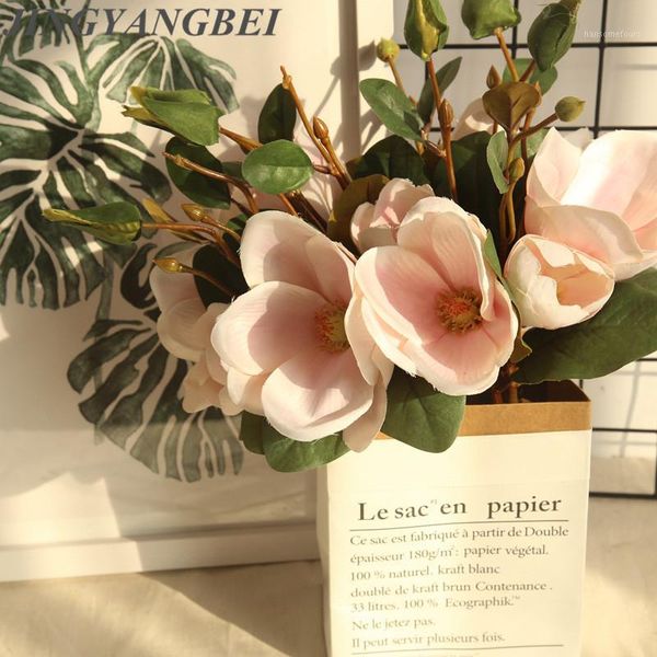5 heads magnolia bouquet artificial flowers silk flores home decor wedding decoration bride holding fake flower1
5 heads magnolia bouquet artificial flowers silk flores home decor wedding decoration bride holding fake flower1
