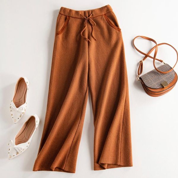 women winter fashion pants women autumn soft waxy comfortable cashmere camel pants pure knitted wide leg casual loose, Black;white
women winter fashion pants women autumn soft waxy comfortable cashmere camel pants pure knitted wide leg casual loose, Black;white