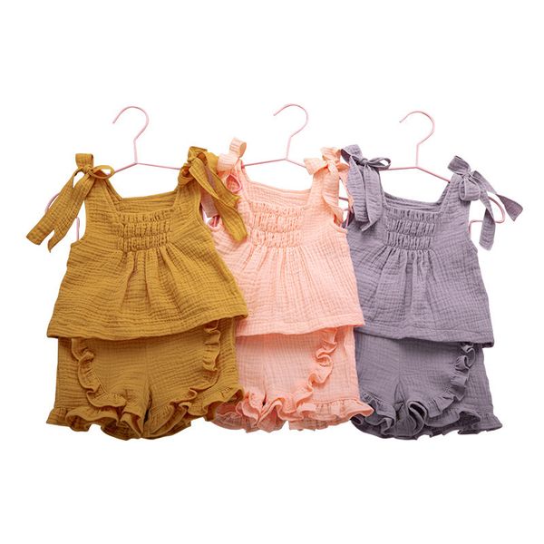 kids clothes girls outfits infant sleeveless sling solid color + lace short pants 2pcs/sets fashion 2021 summer baby clothing sets, White
kids clothes girls outfits infant sleeveless sling solid color + lace short pants 2pcs/sets fashion 2021 summer baby clothing sets, White