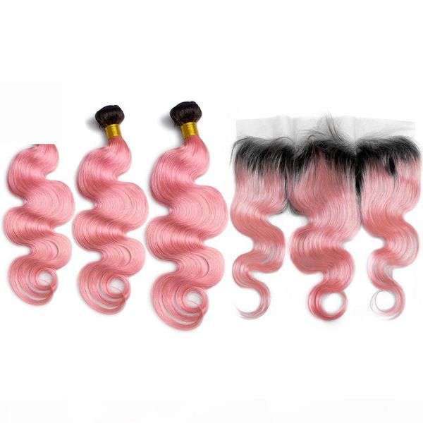 dark roots ombre pink body wave hair bundles with frontal #1b pink ombre malaysian human hair weaves 3bundles with full lace frontal 13x4, Black;brown
dark roots ombre pink body wave hair bundles with frontal #1b pink ombre malaysian human hair weaves 3bundles with full lace frontal 13x4, Black;brown