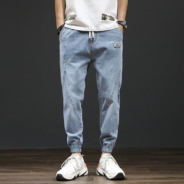 uumir 2020 spring jeans and jeanstrousers men's jeansnew korean style lace-up skinny jeans and mid-waist drawstring micro-elastic long, Blue
uumir 2020 spring jeans and jeanstrousers men's jeansnew korean style lace-up skinny jeans and mid-waist drawstring micro-elastic long, Blue