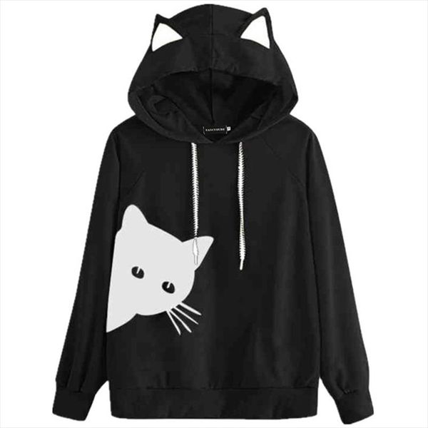 cute cat print sports women sweatshirts winter autumn long sleeve large size casual sweatshirts girls pullover hoodies, Black
cute cat print sports women sweatshirts winter autumn long sleeve large size casual sweatshirts girls pullover hoodies, Black