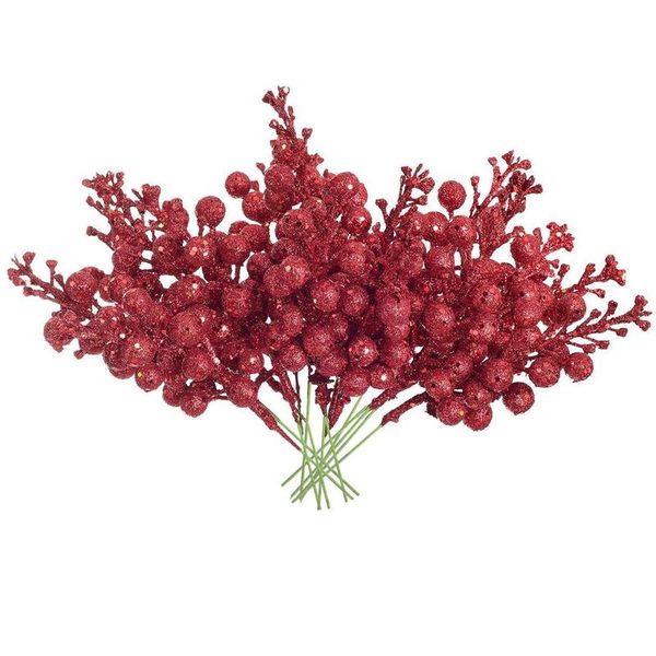30 pcs artificial berry twig stem berry wired stems holly berries artificial flower decor for christmas tree decorations 
30 pcs artificial berry twig stem berry wired stems holly berries artificial flower decor for christmas tree decorations