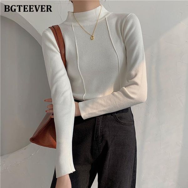 women's sweaters bgteever 2021 fashion half turtleneck women warm slim autumn winter long sleeve female skinny knitted jumpers, White;black
women's sweaters bgteever 2021 fashion half turtleneck women warm slim autumn winter long sleeve female skinny knitted jumpers, White;black