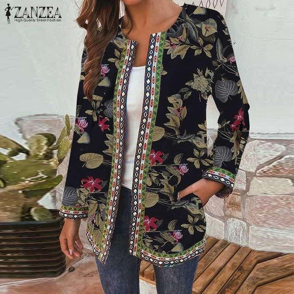 women floral coats 2021 zanzea vintage printed blazers casual long sleeve outerwears female open stich cardigans plus size tunic1, White;black
women floral coats 2021 zanzea vintage printed blazers casual long sleeve outerwears female open stich cardigans plus size tunic1, White;black