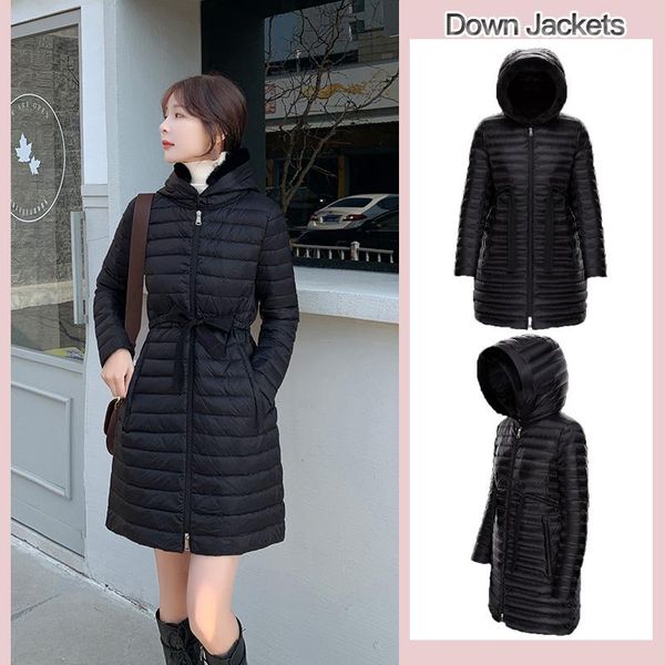 fashion lightweight collar mid-length women's down jacket lace-up waist hugging slim down jacket2020 winter new, Black
fashion lightweight collar mid-length women's down jacket lace-up waist hugging slim down jacket2020 winter new, Black