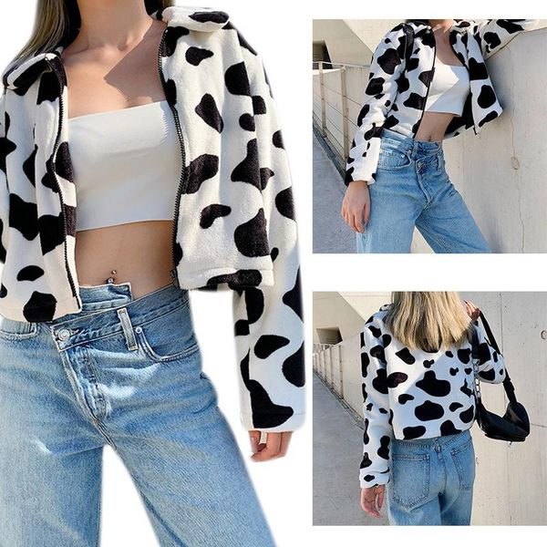 coats for women cow print jacket zipper casual warm autumn winter harajuku crop coat female, Black;brown
coats for women cow print jacket zipper casual warm autumn winter harajuku crop coat female, Black;brown