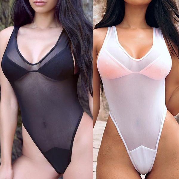 2018 new one piece swimsuit women swimwear see through unpadded solid women bathing suit mesh monokini swimming outfits1, White;black
2018 new one piece swimsuit women swimwear see through unpadded solid women bathing suit mesh monokini swimming outfits1, White;black