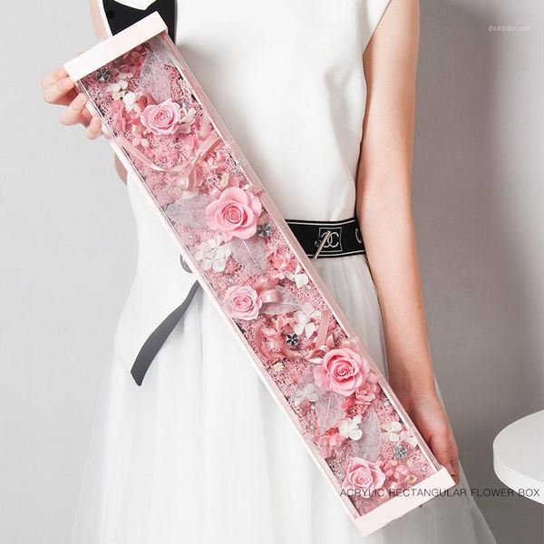 gift wrap 2021 acrylic transparent clear flower boxes florist buckets with lids packaging box 11x10x61cm bouquet holder1
gift wrap 2021 acrylic transparent clear flower boxes florist buckets with lids packaging box 11x10x61cm bouquet holder1