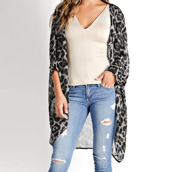 leopard printed cardigan summer fashion women loose chiffon blouse casual beach sun protection shirt plus size 3xl y200622, White
leopard printed cardigan summer fashion women loose chiffon blouse casual beach sun protection shirt plus size 3xl y200622, White