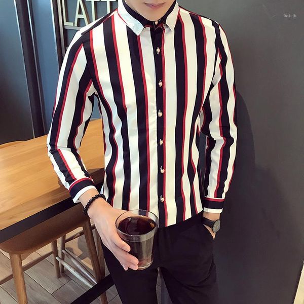 new fashion men's striped long sleeve shirts large size 5xl business banquet men dress shirt1, White;black
new fashion men's striped long sleeve shirts large size 5xl business banquet men dress shirt1, White;black