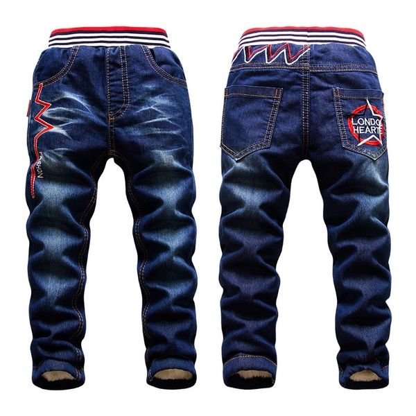 2-15y children winter pants warm add wool denim trousers for teenage boys casual mid elastic waist water jeans soft cotton pants y200409, Blue 
2-15y children winter pants warm add wool denim trousers for teenage boys casual mid elastic waist water jeans soft cotton pants y200409, Blue