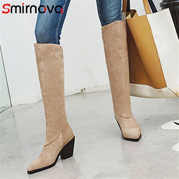 smirnova new arrival 2020 winter boots for female high heels boots round toe party dress shoes ladies knee high, Black
smirnova new arrival 2020 winter boots for female high heels boots round toe party dress shoes ladies knee high, Black