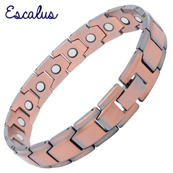 escalus trendy 100% pure copper magnetic health power bracelet for men toughness durable men's jewelry vintage charm wristband y201007, Golden;silver
escalus trendy 100% pure copper magnetic health power bracelet for men toughness durable men's jewelry vintage charm wristband y201007, Golden;silver