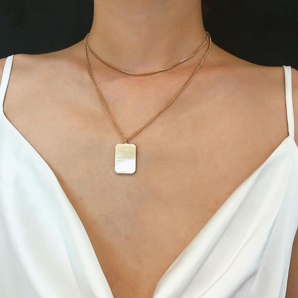 chains hc fashion smooth-surface metal square pendant geometric necklace punk street double chain jewelry women men choker, Silver
chains hc fashion smooth-surface metal square pendant geometric necklace punk street double chain jewelry women men choker, Silver