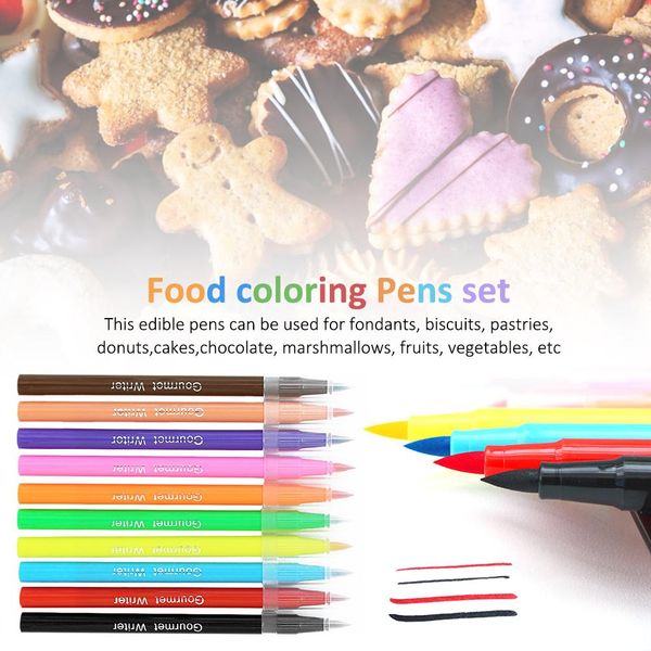 10 pc edible pigment pen drawing biscuits cake decoration tool macaron food coloring markers cake diy cake painting accessories
10 pc edible pigment pen drawing biscuits cake decoration tool macaron food coloring markers cake diy cake painting accessories