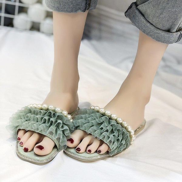 slippers sweet pearl women flat slides summer outdoor lace ruffles soft sole open toe heel 20211, Black
slippers sweet pearl women flat slides summer outdoor lace ruffles soft sole open toe heel 20211, Black