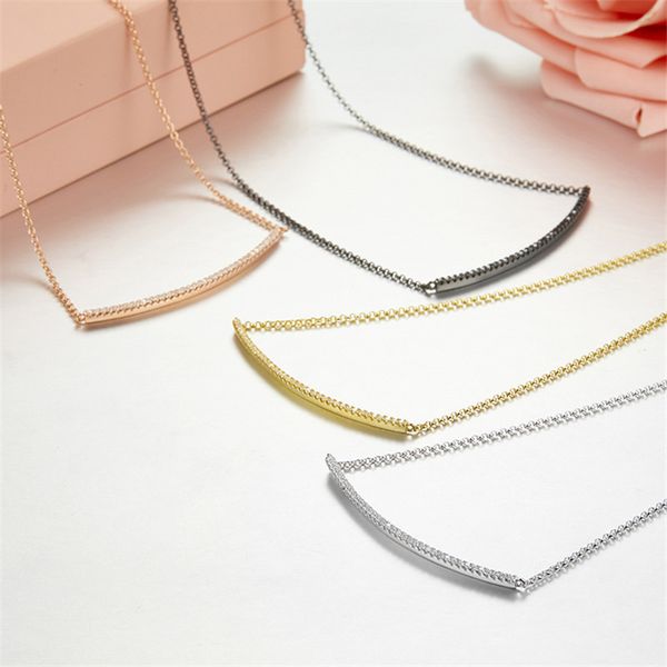 sljely really 925 sterling silver rose gold black 4 metal colors line necklace inlay cubic zirconia women fashion brand jewelry q0531
sljely really 925 sterling silver rose gold black 4 metal colors line necklace inlay cubic zirconia women fashion brand jewelry q0531
