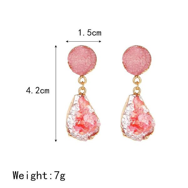 trendy natural stone earrings for women vintage geometric metal pendant dangle drop earrings fashion jewelry, Silver
trendy natural stone earrings for women vintage geometric metal pendant dangle drop earrings fashion jewelry, Silver