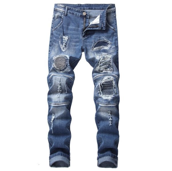 men's hole slim fit light blue jeans patchwork motorcycle embroidered men's trousers fashion design ripped jeans
men's hole slim fit light blue jeans patchwork motorcycle embroidered men's trousers fashion design ripped jeans