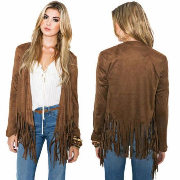 women's jackets tassel fringe biker jacket blazer cardigan coat outwear suits men women lot, Black;brown
women's jackets tassel fringe biker jacket blazer cardigan coat outwear suits men women lot, Black;brown