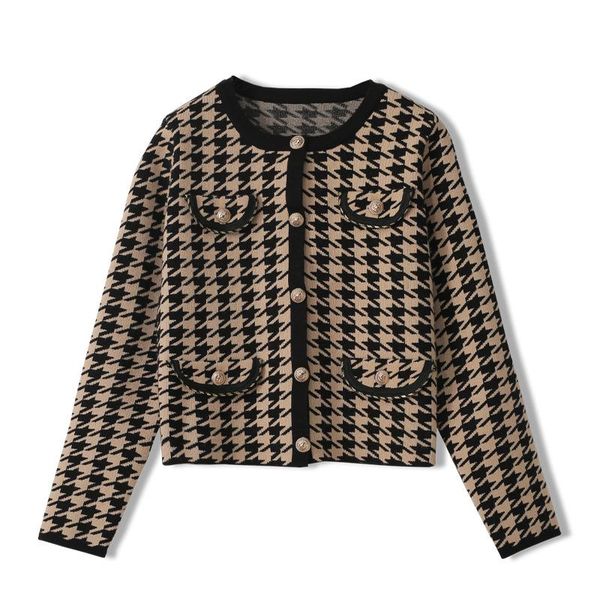 women's knits & tees autumn sweaters for women 2021 houndstooth cardigan sweater fashion jacket b203, White
women's knits & tees autumn sweaters for women 2021 houndstooth cardigan sweater fashion jacket b203, White