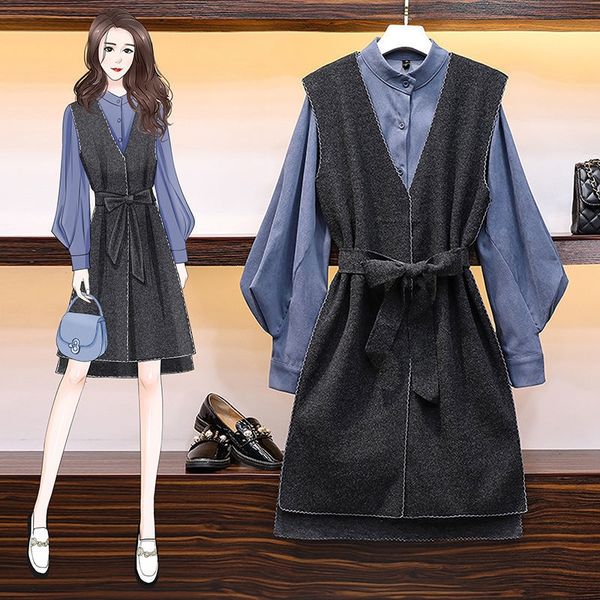 большие женщины 2020 осени нового dressvest платья жира сестра рубашка жилета платье 2-х части женского тонкого покровного костюма l2agw, Gray
большие женщины 2020 осени нового dressvest платья жира сестра рубашка жилета платье 2-х части женского тонкого покровного костюма l2agw, Gray