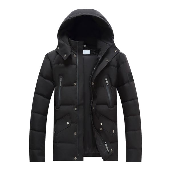 men's winter youth fashion business thickened casual white goose down down jacket coat male, Black
men's winter youth fashion business thickened casual white goose down down jacket coat male, Black