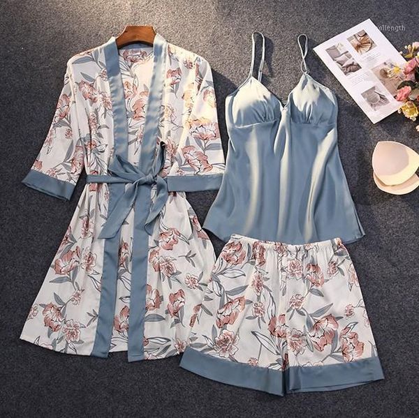 women satin 3pcs sleepwear print flower nighty&robe suit female kimono bathrobe gown summer silky nightwear home clothes1, Black;red
women satin 3pcs sleepwear print flower nighty&robe suit female kimono bathrobe gown summer silky nightwear home clothes1, Black;red
