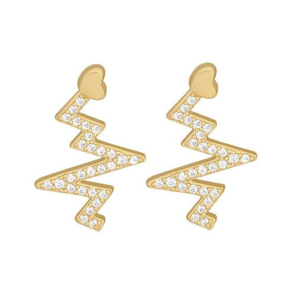 2021 korean version of love heartbeat inlaid zircon fashion small earrings february 14 gift, Golden;silver
2021 korean version of love heartbeat inlaid zircon fashion small earrings february 14 gift, Golden;silver