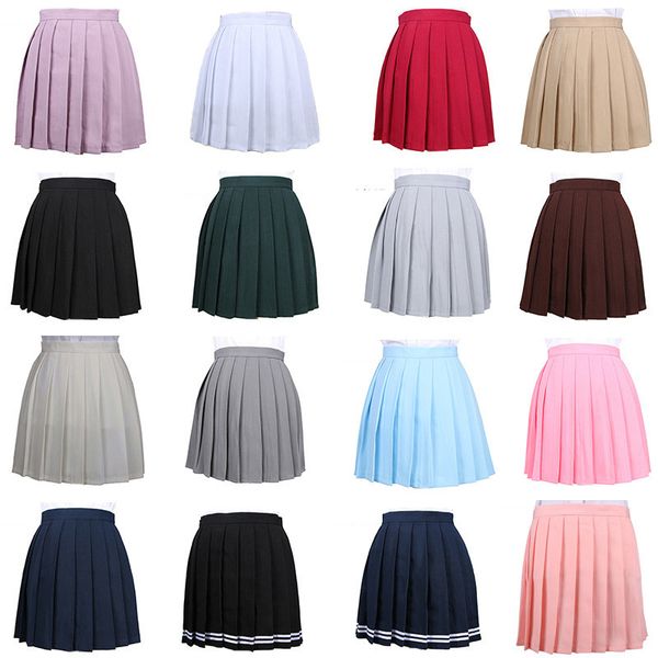 women cosplay pleated skirt girl school uniform skirt solid high waist skirt mini skirts t200520, Black
women cosplay pleated skirt girl school uniform skirt solid high waist skirt mini skirts t200520, Black