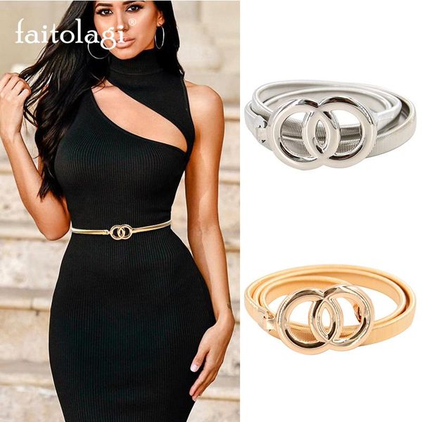 double rings chain waist belt for women elastic stretch silver gold belt metal thin ladies dress waistband, Black;brown
double rings chain waist belt for women elastic stretch silver gold belt metal thin ladies dress waistband, Black;brown