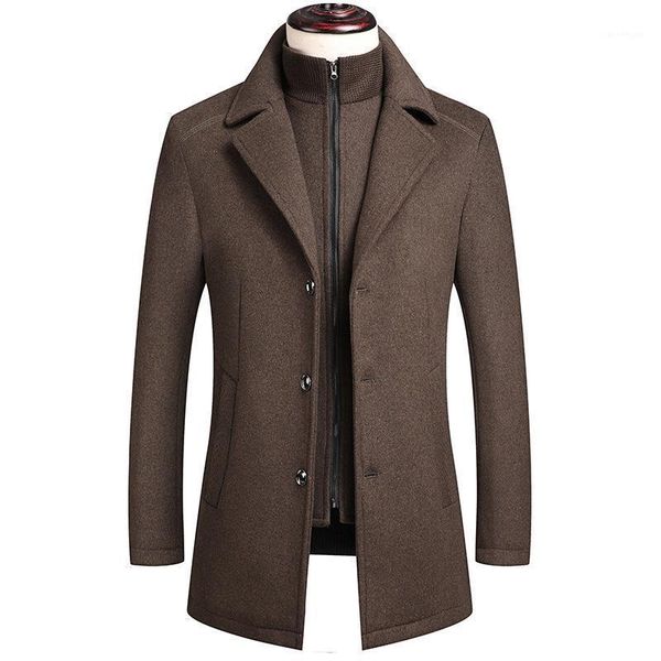 men winter wool coat men's casual brand solid mid-length wool blends woolen pea coat male trench overcoat1, Tan;black
men winter wool coat men's casual brand solid mid-length wool blends woolen pea coat male trench overcoat1, Tan;black