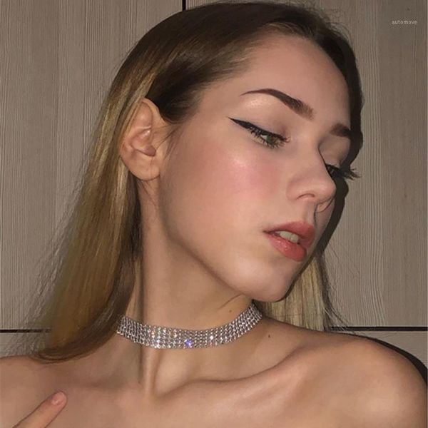 silver color white zircon rhinestone choker necklace women wedding accessories chain fashion chokers jewelry collier femme1, Golden;silver
silver color white zircon rhinestone choker necklace women wedding accessories chain fashion chokers jewelry collier femme1, Golden;silver