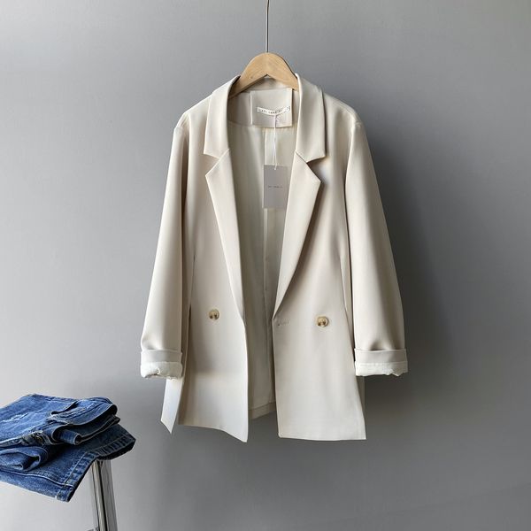 2021 new spring turn down collar blazer vintage ladies coat feminino for women blazers toj9, White;black
2021 new spring turn down collar blazer vintage ladies coat feminino for women blazers toj9, White;black