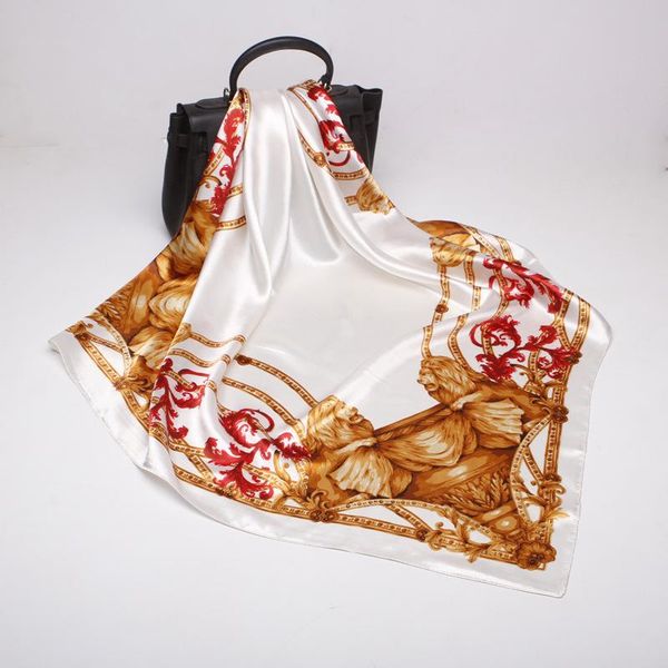 scarves women's 90cm silk scarf fashion color golden pink printed bandana lady square soft bag shawl, Blue;gray
scarves women's 90cm silk scarf fashion color golden pink printed bandana lady square soft bag shawl, Blue;gray