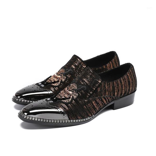 new pointed leather hand-embroidered men's shoes fashion banquet wedding spring striped shoes1, Black
new pointed leather hand-embroidered men's shoes fashion banquet wedding spring striped shoes1, Black