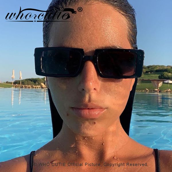 who cutie trendy rectangle sunglasses women 2020 brand design black thick frame fashion 90s cool sun glasses shades female s186b, White;black
who cutie trendy rectangle sunglasses women 2020 brand design black thick frame fashion 90s cool sun glasses shades female s186b, White;black