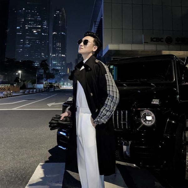 daio ethan korean color block british medium length design large lapel belt windbreaker coat
daio ethan korean color block british medium length design large lapel belt windbreaker coat