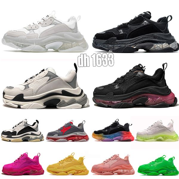 2020 new arrival fashion clear sole crystal bottom paris 17fw triple s balck women mens casual shoes vintage dad platform trainers sneakers
2020 new arrival fashion clear sole crystal bottom paris 17fw triple s balck women mens casual shoes vintage dad platform trainers sneakers