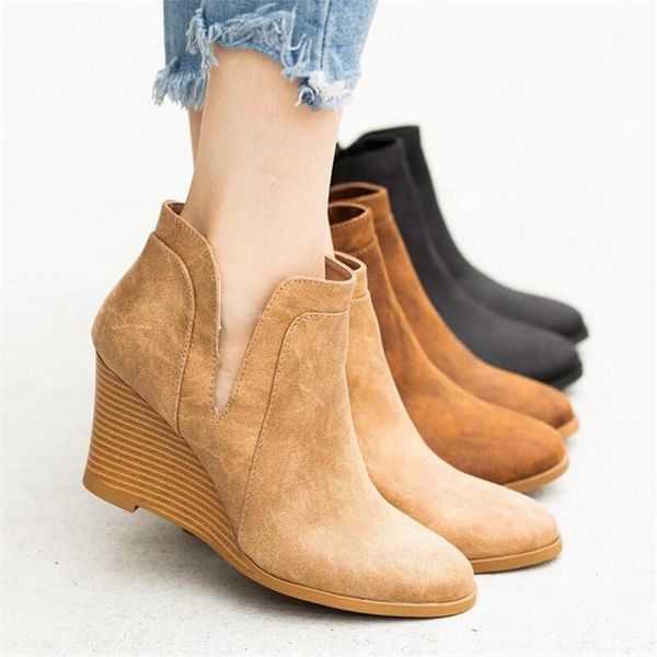 boots 2021 autumn winter classic ankle pu leather suede slip-on women shoes 35-43 fashion1, Black
boots 2021 autumn winter classic ankle pu leather suede slip-on women shoes 35-43 fashion1, Black