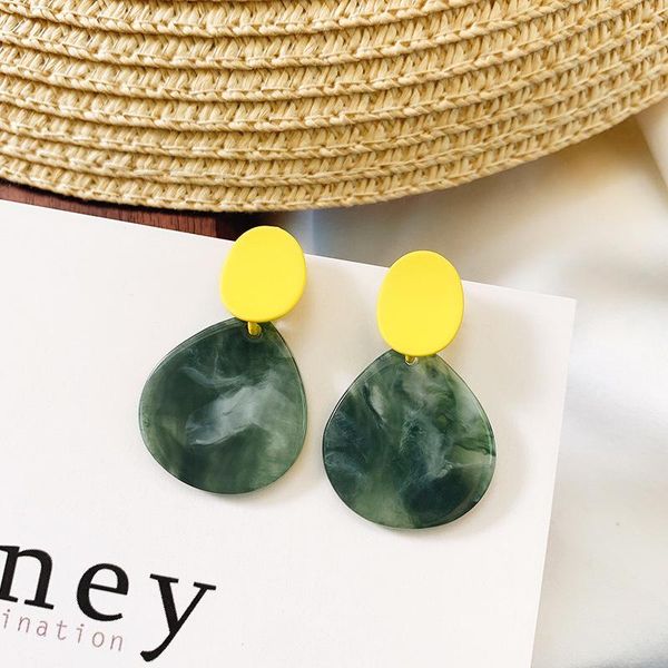 aensoa 2021 korean new geometric dangle earrings for green orange contrast women fashion lady drop statement earrings jewelry, Silver
aensoa 2021 korean new geometric dangle earrings for green orange contrast women fashion lady drop statement earrings jewelry, Silver