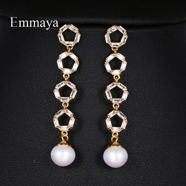 stud emmaya women personality zirconia with four geometry shape connecting dainty pearl long earring fashionable party trendy, Golden;silver
stud emmaya women personality zirconia with four geometry shape connecting dainty pearl long earring fashionable party trendy, Golden;silver