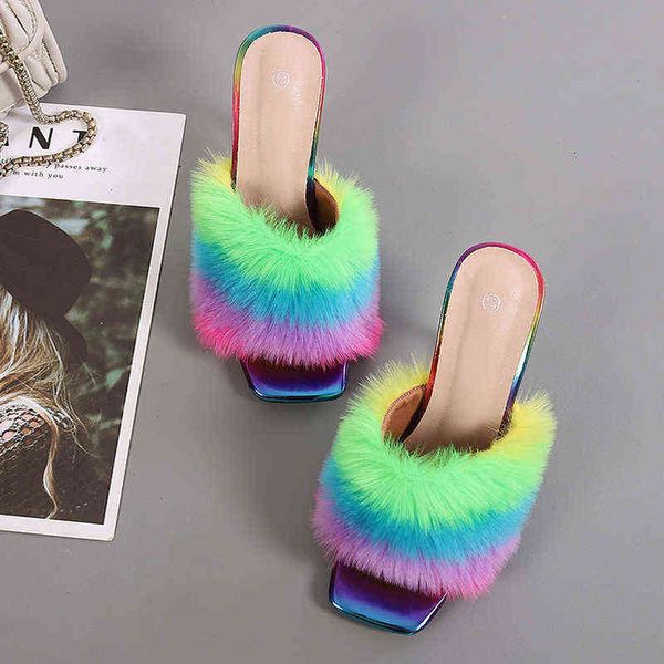 slippers summer woman pumps transparent perspex high heels fashion color feather fur peep toe mules ladies slides shoes sandals 220308, Black
slippers summer woman pumps transparent perspex high heels fashion color feather fur peep toe mules ladies slides shoes sandals 220308, Black