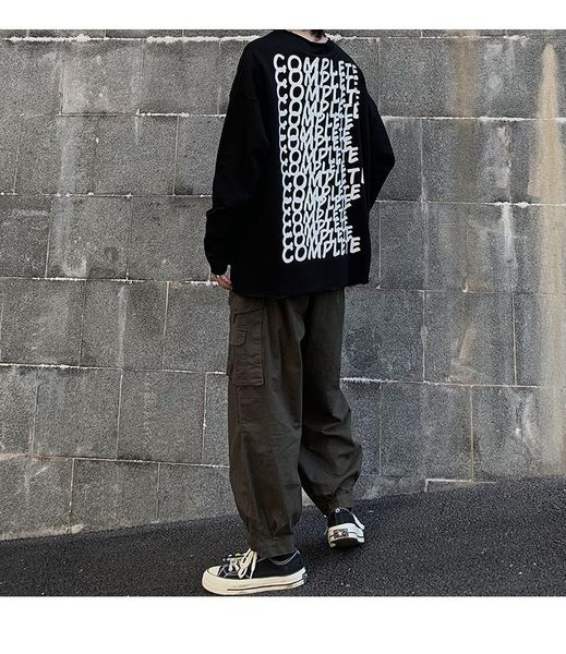 men's hoodies & sweatshirts 2021 europe and america high street dark hip hop cotton letter printing round neck pullover long sleeve loo, Black
men's hoodies & sweatshirts 2021 europe and america high street dark hip hop cotton letter printing round neck pullover long sleeve loo, Black