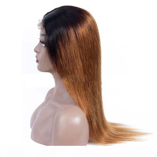 180% density ombre 1b 30 4x4 lace closure human hair wigs pre plucked glueless lace front wigs brazilian virgin straight for black womenhair, Black;brown
180% density ombre 1b 30 4x4 lace closure human hair wigs pre plucked glueless lace front wigs brazilian virgin straight for black womenhair, Black;brown