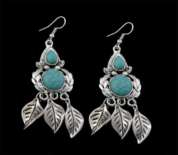 dangle & chandelier 2 styles bohemian vintage color metal tassel leaf drop earrings for women girls tibetan ethnic blue resin bead stone, Silver
dangle & chandelier 2 styles bohemian vintage color metal tassel leaf drop earrings for women girls tibetan ethnic blue resin bead stone, Silver