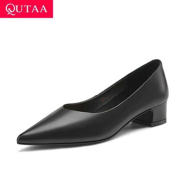 dress shoes qutaa 2021 career women genuine leather office female spring autumn pointed toe basic ladies pumps size 34-39, Black
dress shoes qutaa 2021 career women genuine leather office female spring autumn pointed toe basic ladies pumps size 34-39, Black